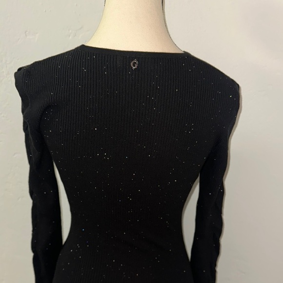 NWOT Guess Sparkly Black Women's Top - Picture 2 of 4